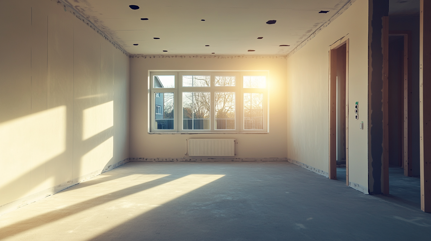 zdjęcie prezentujące pokój w stanie deweloperskim