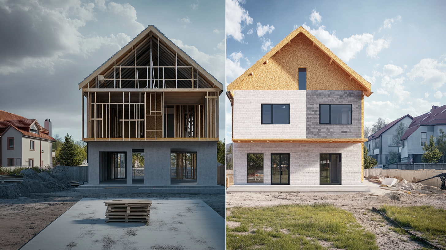 Zdjęcie przedstawiające porównanie stanów budynków.