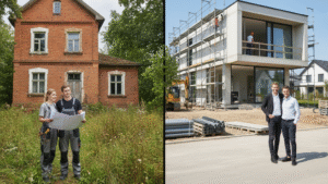 Obraz pokazujący decyzji o domu