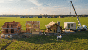 Obraz pokazujący technologie budowy domu